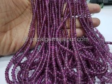 Purple Rhodolite Garnet Smooth Roundelle Beads
